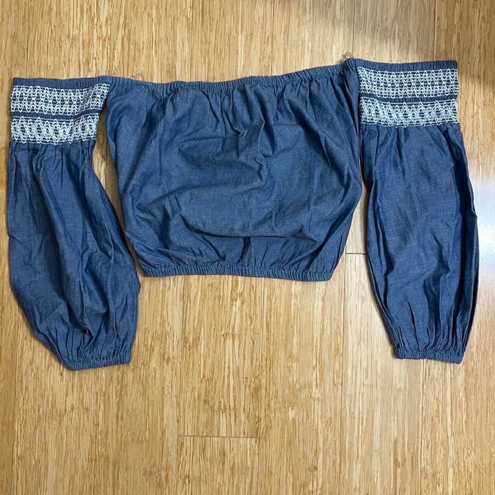 American Eagle Denim Off the Shoulder